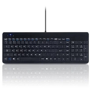 Perixx PERIBOARD-220H US, Wired Compact USB Keyboard with 2 Hubs - Build-in N... - Picture 1 of 9
