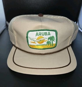 Aruba Golf Hat - YoungAn Vintage 70s 80s Trucker SnapBack Baseball Cap - Picture 1 of 6