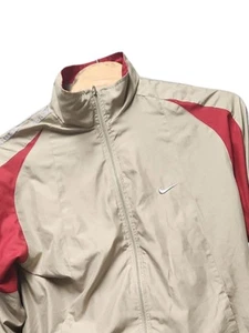 Nike Jacket Mens Hooded Full Zip Windbreaker Lightweight Size XXL Gray/Maroon. - Picture 1 of 7