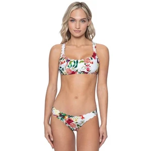 PQ Swim Womens Two Piece Reversible Seamless Wave Halter Top & Bottom Size S NWT - Picture 1 of 11