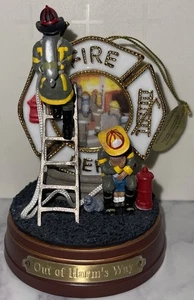Bradford Exchange Firefighter Out of Harms Way Ornament With Tag 2002 A - Picture 1 of 17