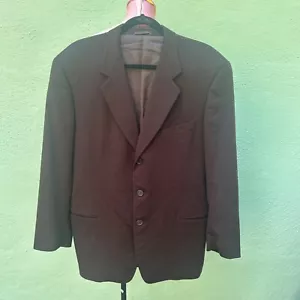 Giorgio Armani Cashmere Blazer Jacket Long Sleeve Brown Man Cocktail Party 54 - Picture 1 of 6