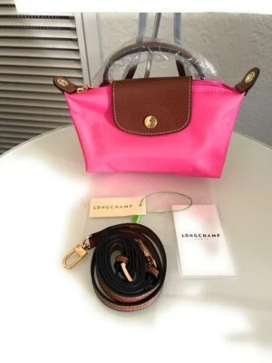 Longchamp le Pliage Tote Crossbody Bag Barbie  Pink Xs Mini - Image 1 of 4