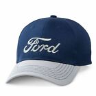 NEW OFFICIAL FORD MOTOR COMPANY COTTON EMBROIDERED ROYAL BLUE / BLACK HAT/CAP!