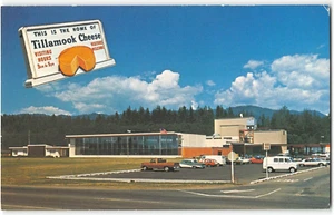 QUESO TILLAMOOK Queso Cheddar Roadside Oregon Planta Años 60 Postal De Colección - Imagen 1 de 2
