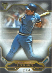 2020 Topps Triple Threads Baseball Onyx #41 George Brett /50