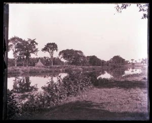 (1) NEGATIVO IN VETRO FINE 1800 PRIMI '900; "CHARLES RIVER AT BR____?" BOSTON? - Foto 1 di 3