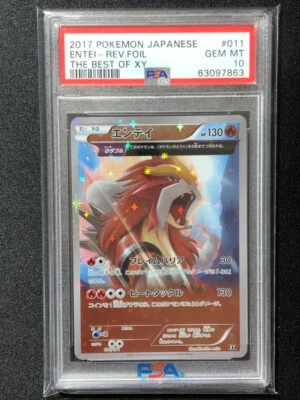 Full-Art Entei Pokemon 2017 Reverse Holo Best of XY Japanese 011/171 PSA 10 - Image 1 of 2