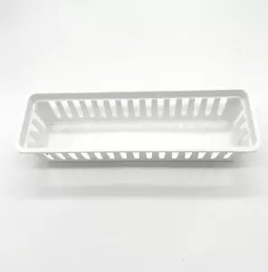 ☑️ Kunststoff Aufbewahrungsfach/Organizierkorb weiß 10" x 3" x 3" H1 - Bild 1 von 12