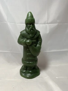 Vintage Old World Santa Candle Green Un Burned (H) - Picture 1 of 1