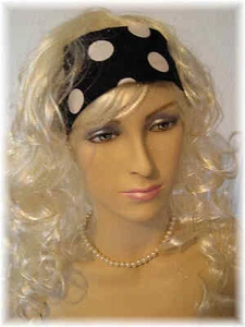 Haarband schwarz-weiße Punkte - Bild 1 von 1