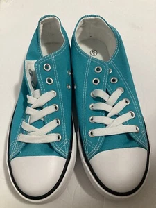 women canvas sneakers aqua Size 5 - Picture 1 of 6