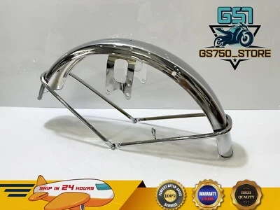 1973 - 1977 Suzuki GT750 Fender. Su GT Chrome Front Mud Guard GT380 GT500 GT550. - Imagem 1 de 4