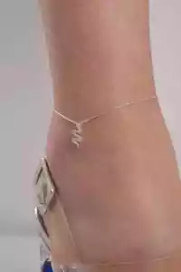 0.20Ct Round Moissanite Women's Adjustable Anklet 14K White Gold Plated Silver - Picture 1 of 5
