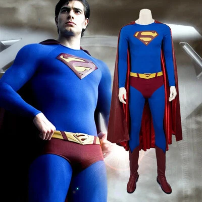 Superman Returns Clark Kent Superman Cosplay Costume Outfit Adult Costume Lot - Image 1 of 4