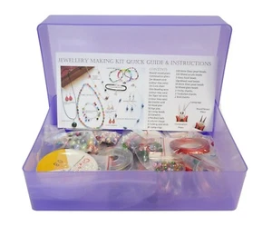 Jewellery Making Kit For Beginners Instructions Included Findings + Beads K0007L - Picture 1 of 4