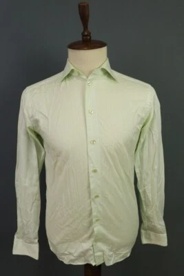 Eton Slim Green Striped Long Sleeve Button Down Shirt Size 39 / 15.5 - Image 1 of 4