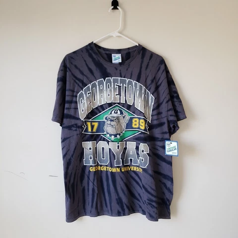 Georgetown Hoyas T-Shirt Tee Adult M-XL Tie Dye Gray 47 NCAA Vintage Tubular Cover