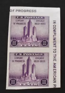 2 - 1933 US Stamp Scott #731 - 3 - Cent - Peace Issue - MNH/NG/VF - Picture 1 of 2