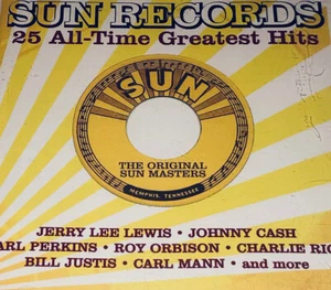 Sun Records 25 All Time Greatest Hits Rock N Roll Music Album CD 4S19 - Imagen 1 de 4