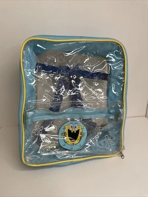 Mini mochila transparente vintage Bob Esponja pantalones cuadrados transparente ver a través de Nickelodeon Y2K 2003 Foto 1 de 4