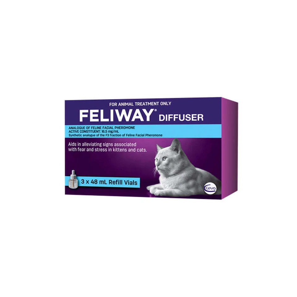 Feliway F8053 48 ml Cat Stress Relief Diffuser - 3 Pack