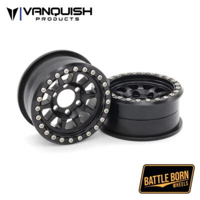 Vanquish VPS08140 1.9 Aluminum Battle Born Wheels Sierra Beadlock Wheels Black - Image 1 of 2