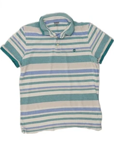 TIMBERLAND Mens Slim Fit Polo Shirt XL Multicoloured Striped Cotton WH10 - Picture 1 of 3