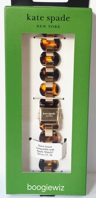 KATE SPADE KSS0180 STAINLESS GOLDTONE AND TORTOISE SHELL BAND FOR APPLE WATCH NB - Image 1 of 3