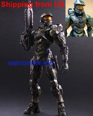 США!!! 11-дюймовая экшн-фигурка HALO 5 Play Arts Kai Guardians Master Chief модель с коробкой - Изображение 1 из 4