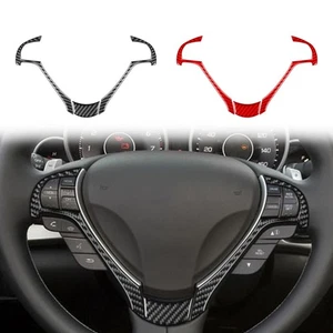 Real Carbon Firber Interior Steering Wheel Trim Cover For Acura TSX 2009-2014 - Foto 1 di 11