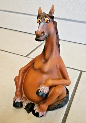 Horse Hard Plastic Coin Bank Falling Silly Drunken Funny Whimsical - Image 1 of 4
