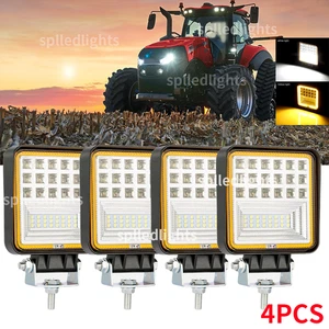 40W 4'' LED Work Light Cab Driving Lamp Flood Fit Case IH New Holland Tractor - Picture 1 of 9