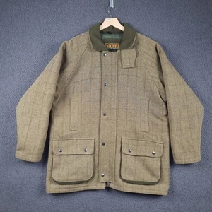 GAME Jacket Mens L Large Green Derby Tweed Wool Shooting Hunting Field Coat - Picture 1 of 12