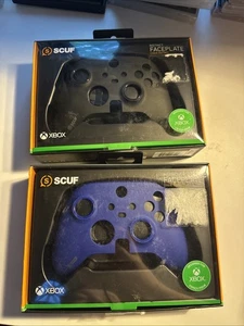 2 SCUF Instinct Removeable Faceplates - 1 Black 1 Blue - Xbox new in box - Picture 1 of 2