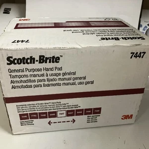 3M 7447 Scotch-Brite General Purpose Hand Pad 6" x 9" 20 Pads Free Shipping NEW - Picture 1 of 13