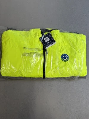 Charles River Apparel Jacket Mens 2XL Lime Green Safety Reflective Class 3 ANSI - Image 1 of 4