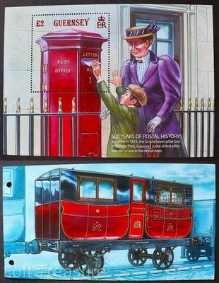 Guernsey Stamps: "500 Years of Postal History" £2 M/S Presentation Pack 2016 - Image 1 of 4