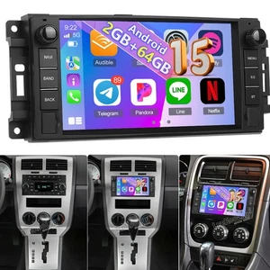 7' For Dodge Caliber 2009-2012 Android 15.0 CarPlay Car Radio Stereo GPS 2G+64GB - Picture 1 of 22