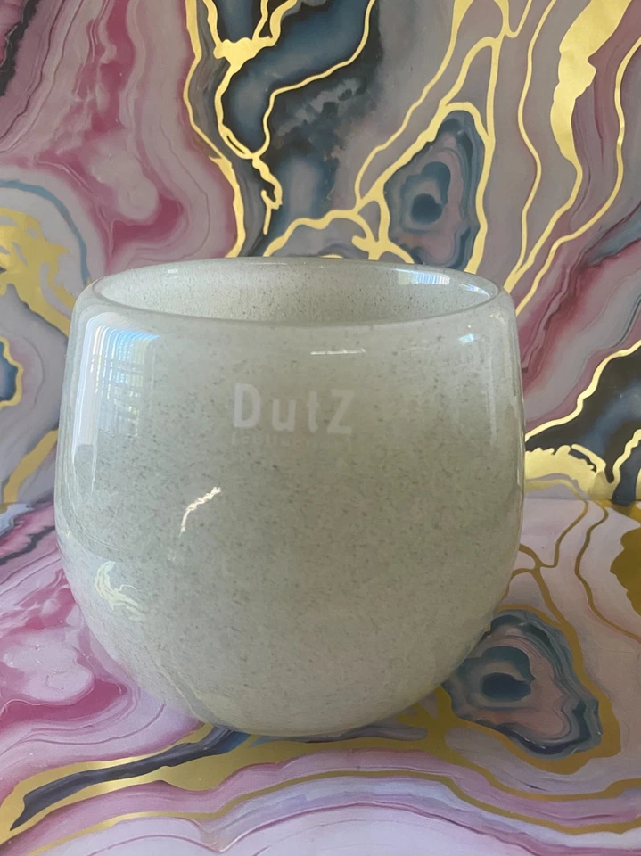 Dutz Collection handgefertigte Glasvase hellgrau klein europäisches Design 5" hoch - Bild 1 von 4