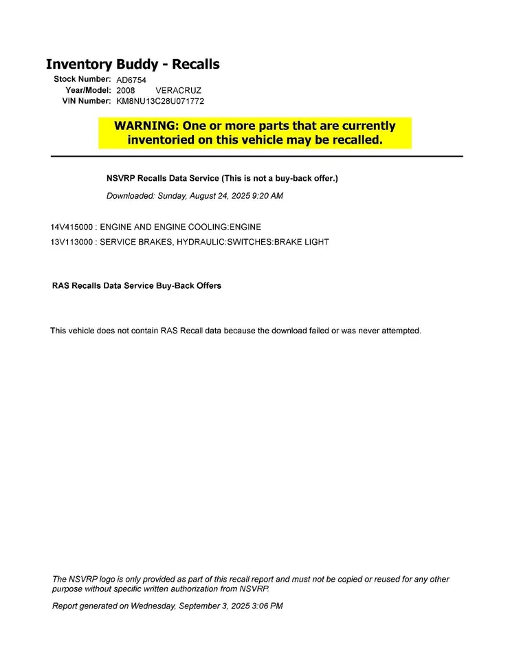 Used Hood fits: 2008 Hyundai Veracruz  Grade C Foto 1 de 4