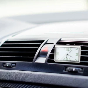 Stick on Clock for Car Dashboard Rectangle Bike Boat Luminous Clock Analog - Picture 1 of 11