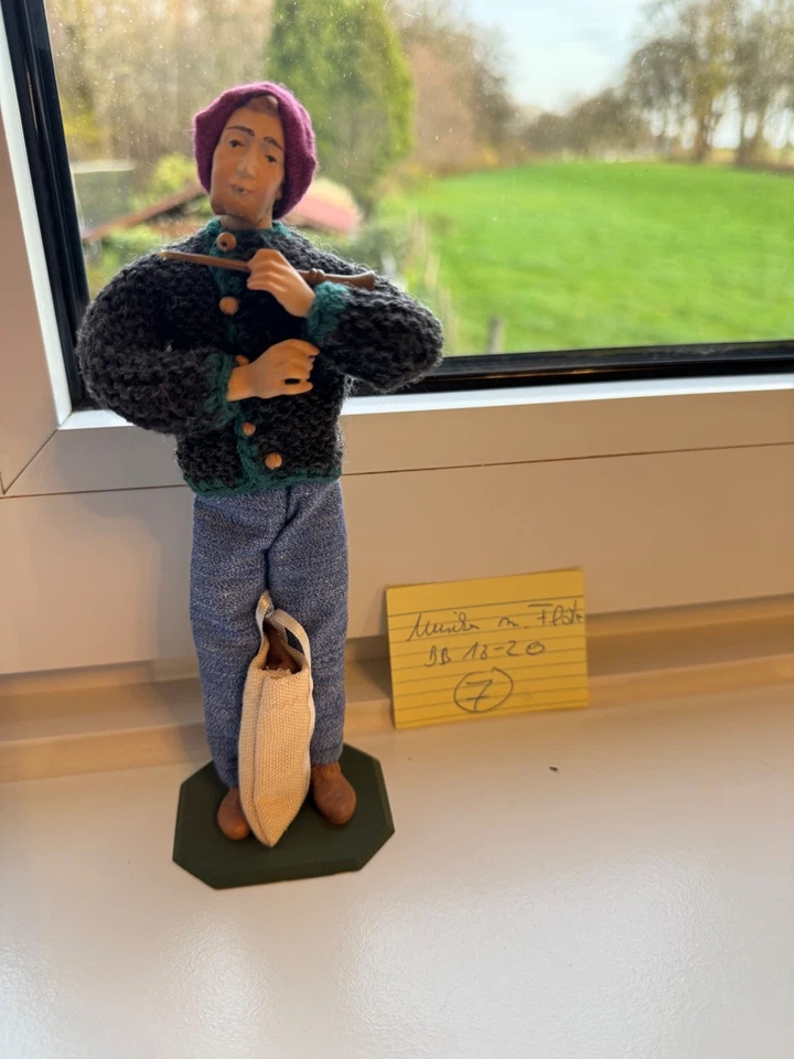 Lang  Oberammergau Krippenfigur BB-20  Musiker bewegliche Glieder -bekleidet - Bild 1 von 1