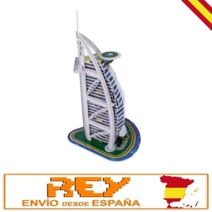 Puzzle 3D Torre Burj Al Arab Hotel Golfo Persico 17 Piezas Entrega 24/48h j51 - Imagen 1 de 6