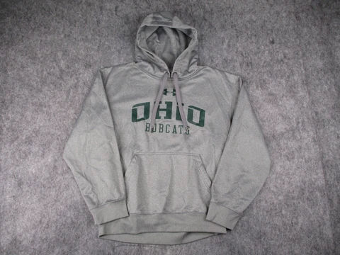 Ohio Bobcats Hoodie Mens Small Gray Under Armour Sweatshirt Sweater University Cover