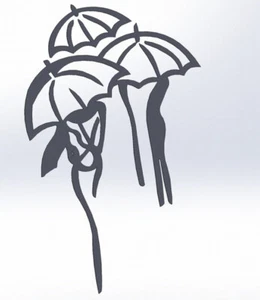20 DXF cnc file laser cut plasma router Art Silhouette Simple expression Nr.2510 - Picture 1 of 24