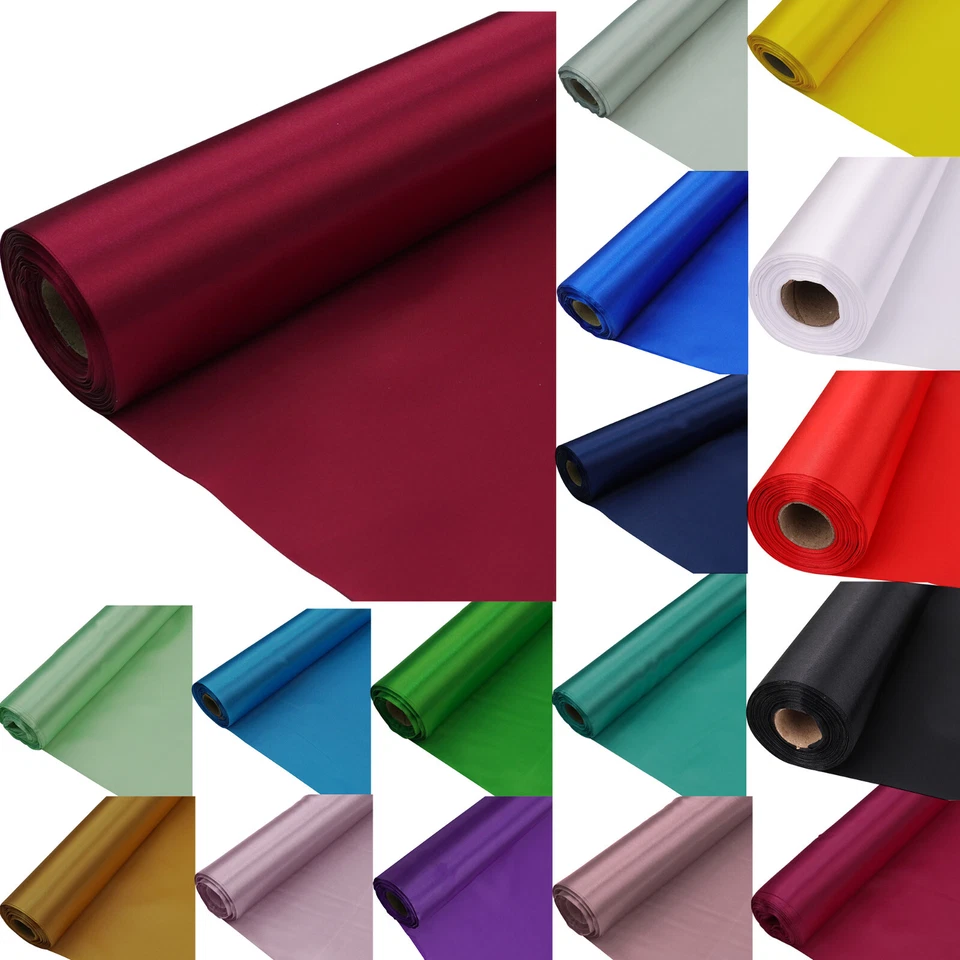 20M x 29cm Satin Fabric Roll Wedding Party Chair Sashes Table Runners Bows - Image 1 of 1