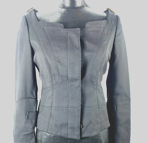GUCCI Tom Ford Jacket 4 /6 US 2003 Shoulder Buckle Bondage Jacket - Picture 1 of 17