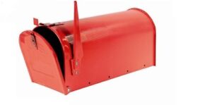 Boîte aux Lettres Modèle “HANGAR” Rouge Aluminium Sans Pieu Code 93950