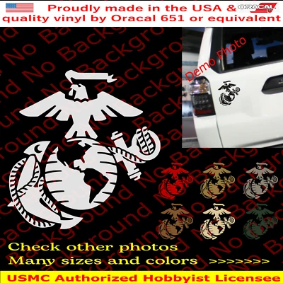 USMC Marines EGA Vinyl Decal Die Cut Sticker for Semper Fi Veteran Retired AY012 - Image 1 of 4